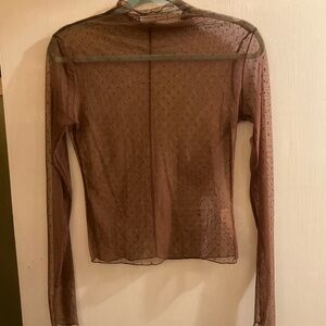 😍 Coffee Colored Brown Mesh Layering Top BOGO Half Off Item